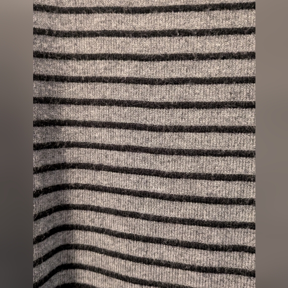 Sanctuary Black and Gray Striped Long Sleeve Sweater - Picture 3 of 6